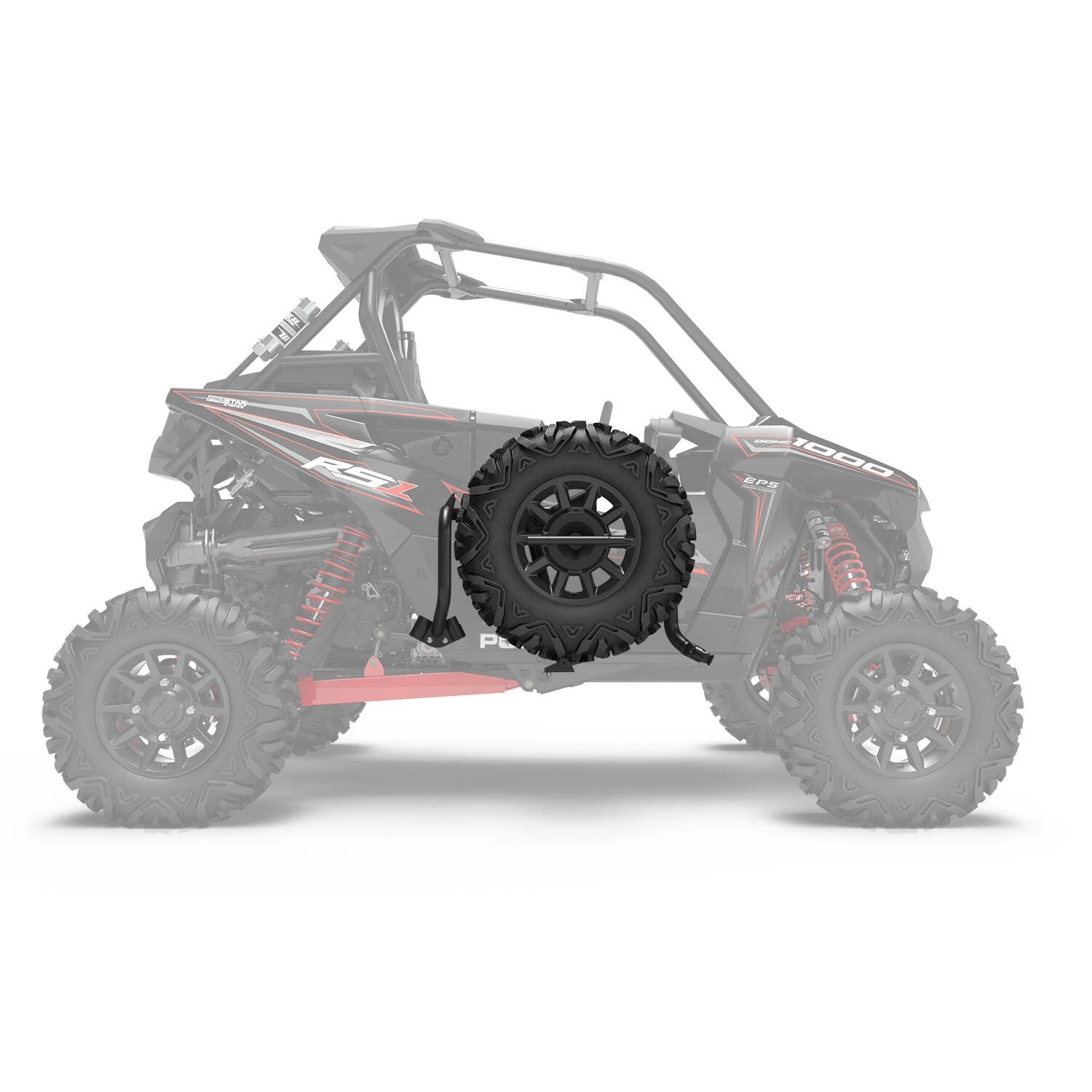 Polaris RS1 Sport Side Tire Carrier - Black - Image 2