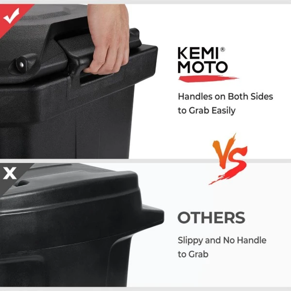 Kemimoto 2" Tie Down Anchors & Big Size Cargo Box (Passenger Side) - Polaris Ranger - Image 4