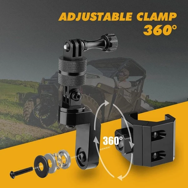 Kemimoto Polaris Ranger /General /Defender /Maverick Trail UTV Pro-Fit Clamp / Camera Mount - Image 4