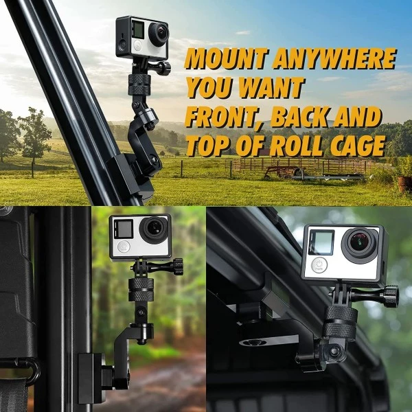 Kemimoto Polaris Ranger /General /Defender /Maverick Trail UTV Pro-Fit Clamp / Camera Mount - Image 7