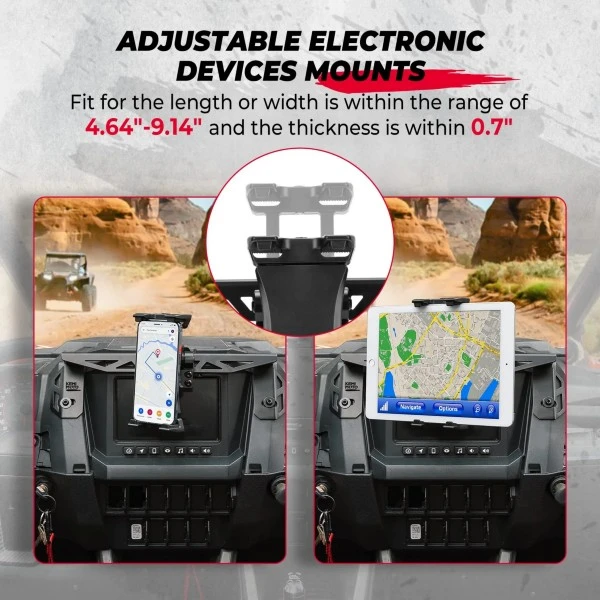 Kemimoto Polaris RZR PRO XP/XP4 2020-2023 Electronic Device Mounts, GPS Holder Phone Tablet Mount - Image 2