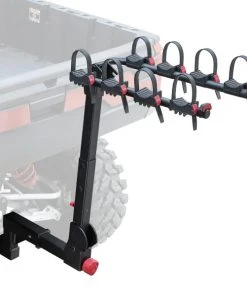 Kemimoto Polaris Ranger XP 1000/Crew UTVs SUVs Hitch Bike Rack - Foldable 4 Bicycles Rack