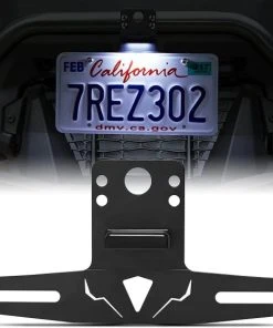 Kemimoto ATV/UTV 12V Universal LED Lighted License Plate Holder