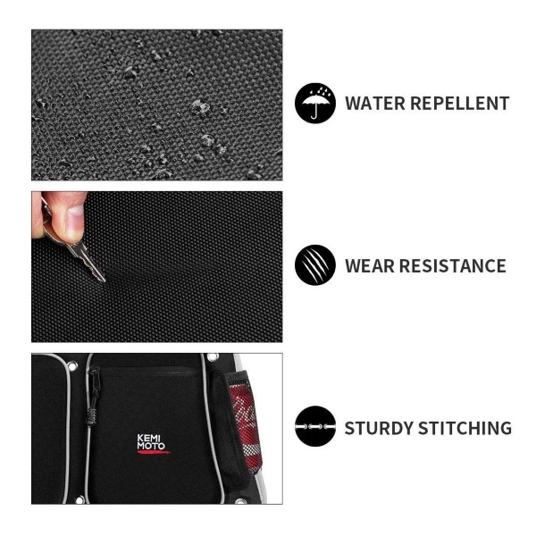 Kemimoto Polaris RZR, 4 Door Turbo (2014-2019) Rear Door Bags With Knee Pad - Image 3