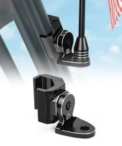 Kemimoto UTV Pro-fit Flag Mount Whip Light Adjustable Whip Mounting Bracket