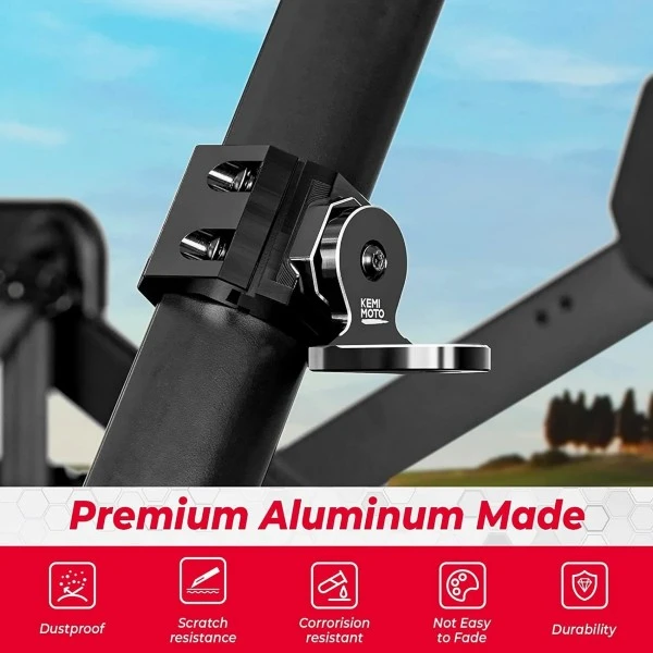 Kemimoto UTV Pro-fit Flag Mount Whip Light Adjustable Whip Mounting Bracket - Image 4