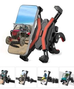 Kemimoto Universal Roll Bar Phone Holder 360°Adjustable With Button Lock