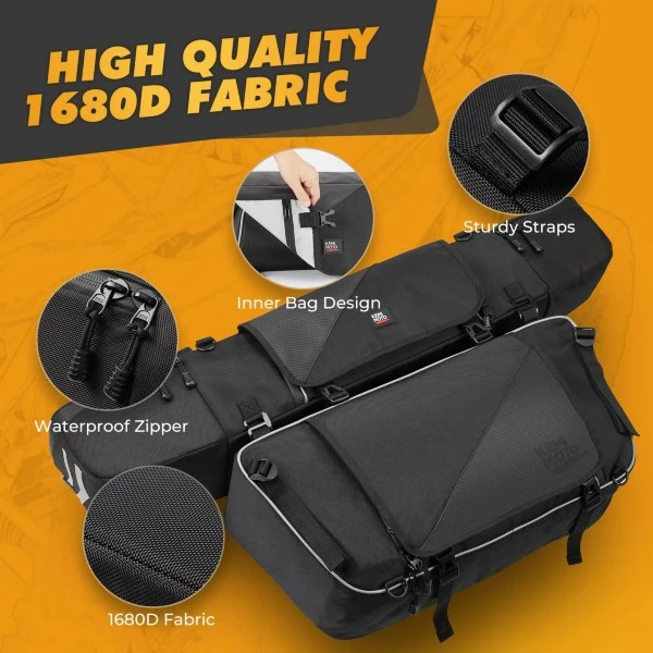 Kemimoto RZR XP 1000, XP4 1000/900/Turbo (2014-2023) Upgraded 1680D Rear Cargo Bag - Image 6