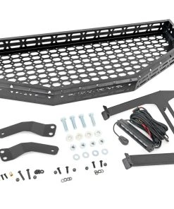 Rough Country '16-'22 Honda Pioneer Front Cargo Rack With Black Slimline Series 6" LED Light