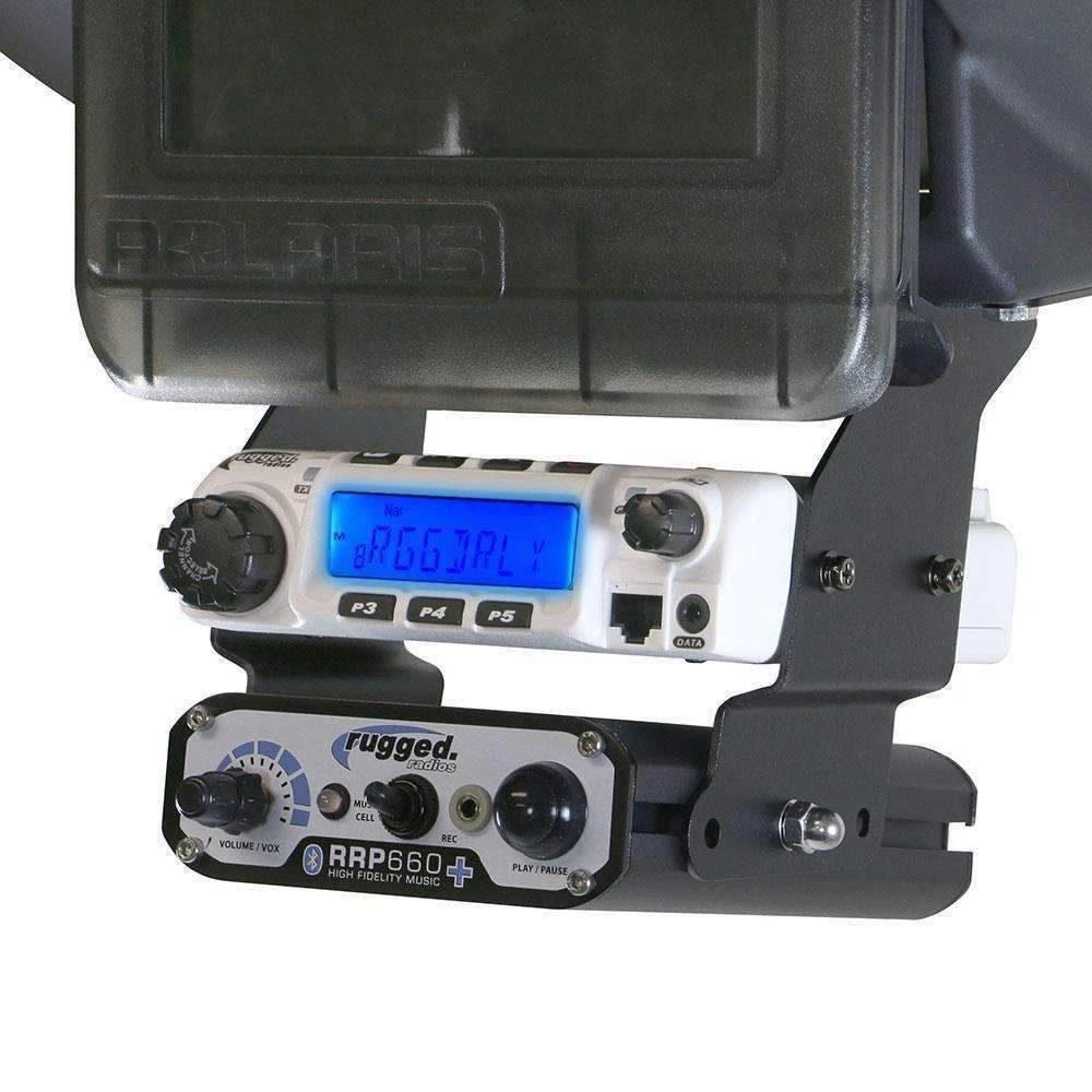 Rugged Radios Polaris RZR Below Dash Mount For RM60 Radio & Intercom - Image 2