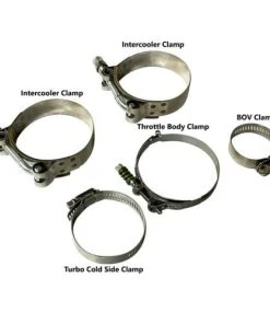 RPM Powersports Can-Am Maverick X3 Turbo R &amp; RR Stainless Charge Tube Clamp Set