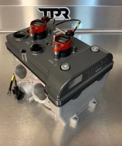 TPR Industry RZR Billet Valve Cover W/Oilers - Gray