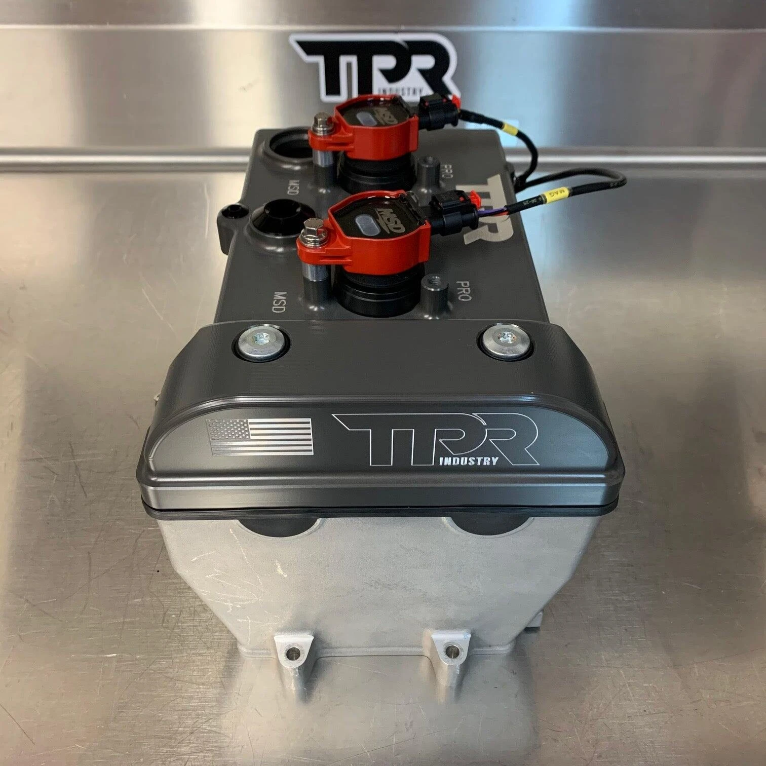 TPR Industry RZR Billet Valve Cover W/Oilers - Gray - Image 2