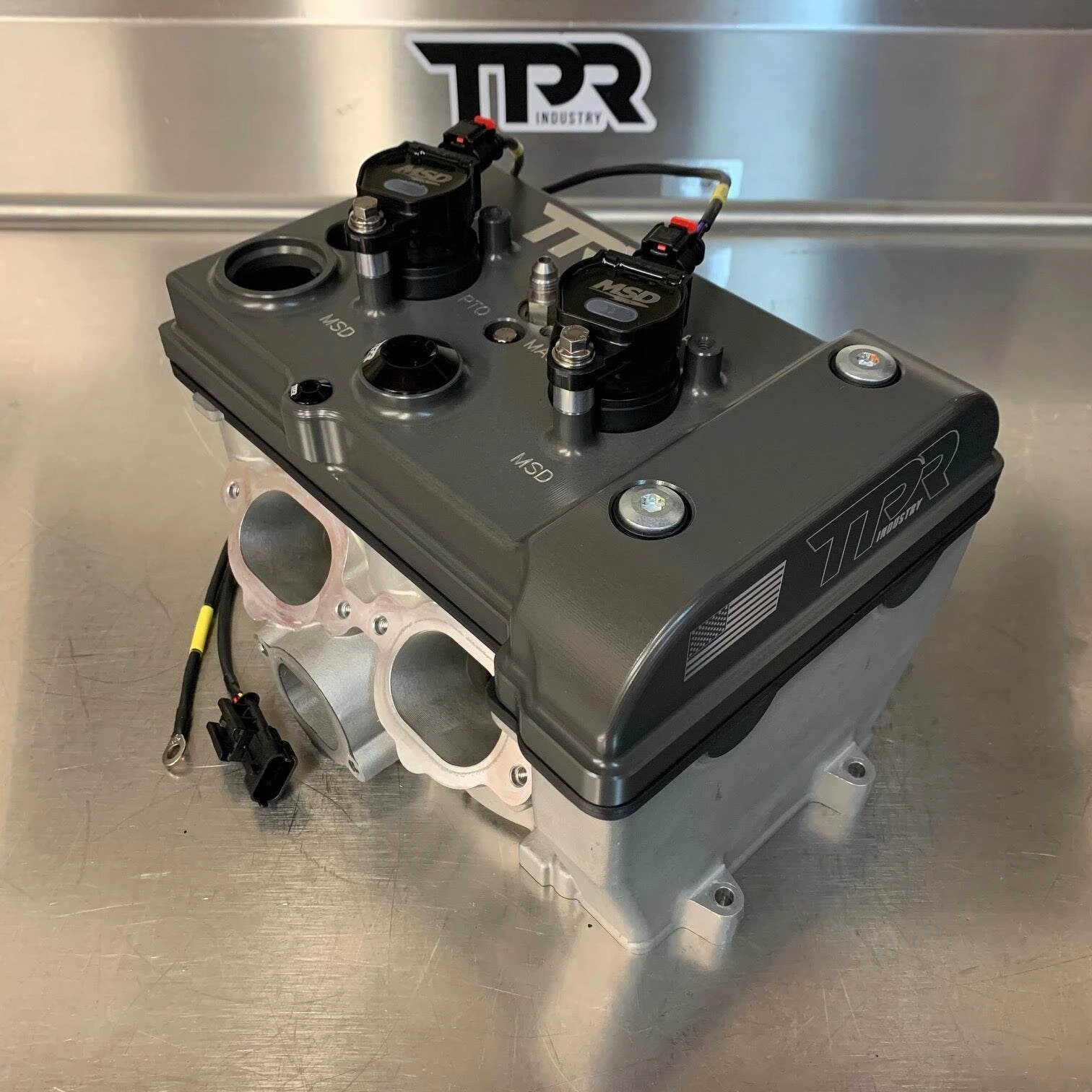 TPR Industry RZR Billet Valve Cover W/Oilers - Gray - Image 6